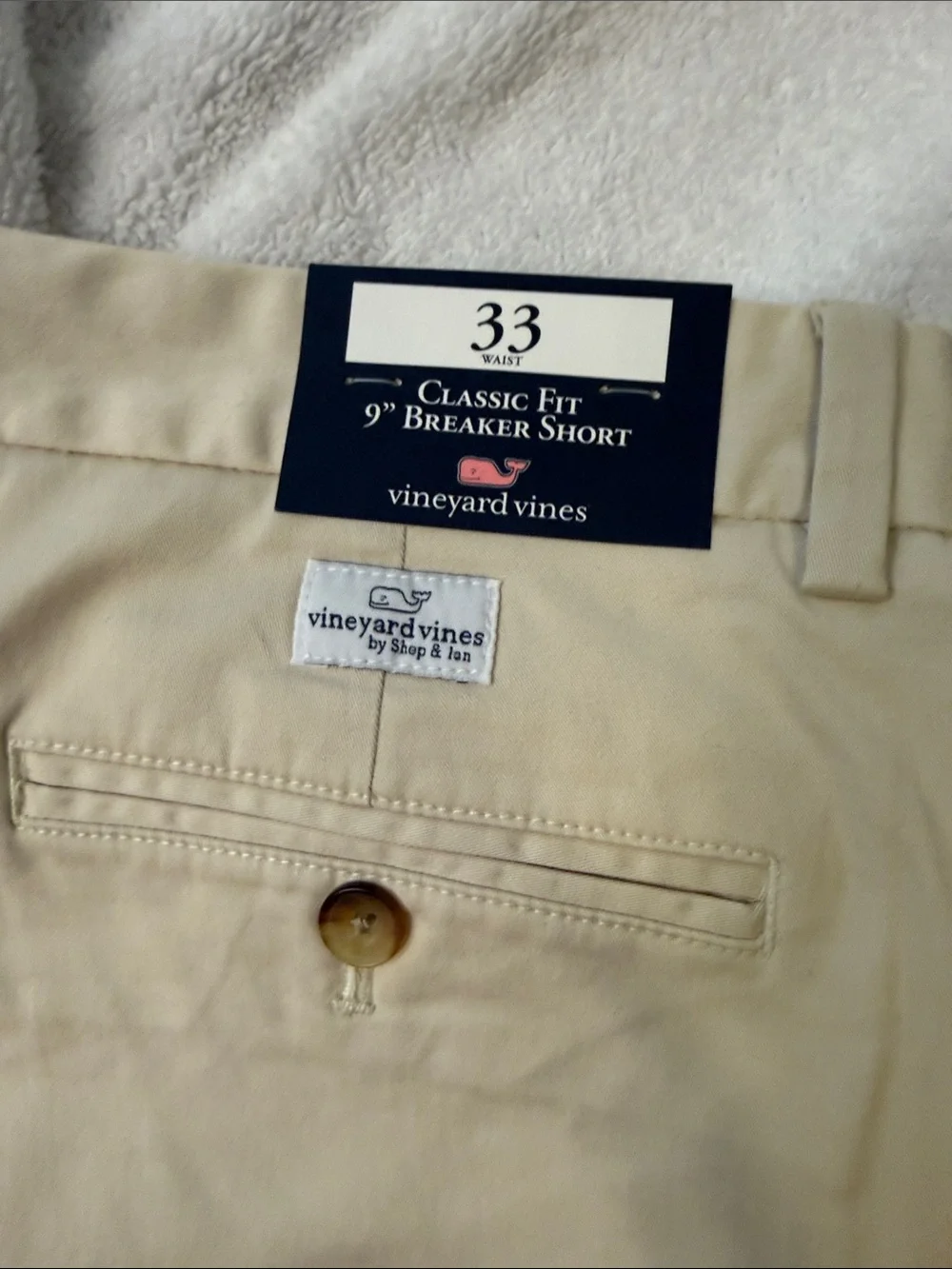 Vineyard Vines Beige/Tan Cotton Chino Shorts - Picture 3 of 4